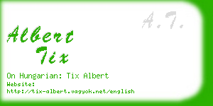 albert tix business card